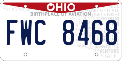 OH license plate FWC8468
