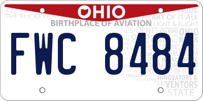 OH license plate FWC8484