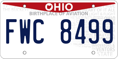 OH license plate FWC8499