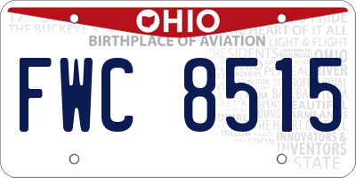 OH license plate FWC8515