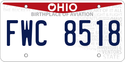 OH license plate FWC8518