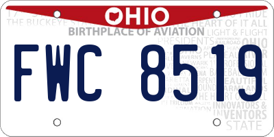 OH license plate FWC8519