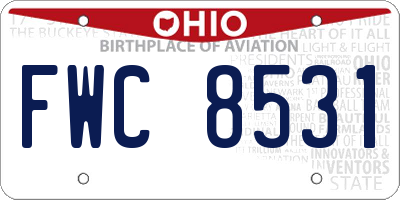OH license plate FWC8531