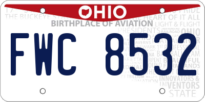 OH license plate FWC8532