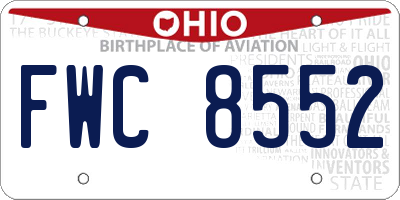 OH license plate FWC8552