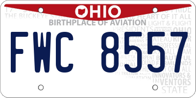 OH license plate FWC8557