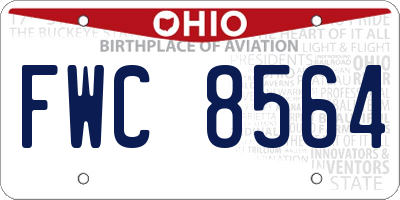 OH license plate FWC8564