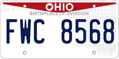 OH license plate FWC8568