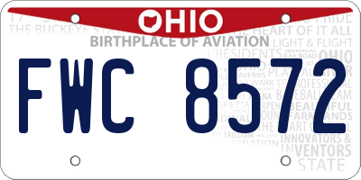 OH license plate FWC8572