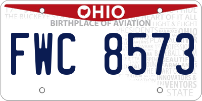 OH license plate FWC8573