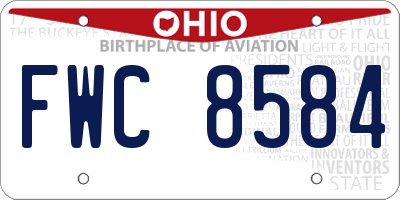 OH license plate FWC8584