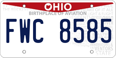 OH license plate FWC8585