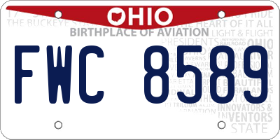 OH license plate FWC8589