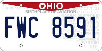 OH license plate FWC8591