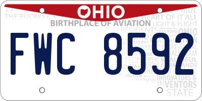 OH license plate FWC8592