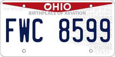 OH license plate FWC8599