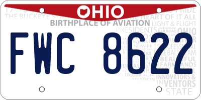 OH license plate FWC8622