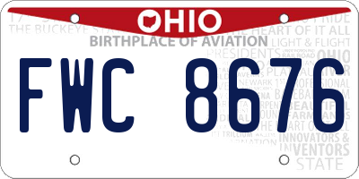OH license plate FWC8676