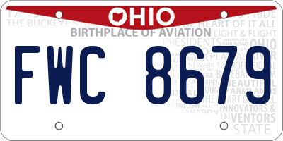 OH license plate FWC8679