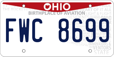 OH license plate FWC8699