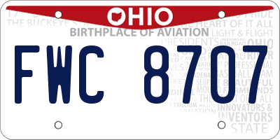 OH license plate FWC8707