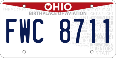 OH license plate FWC8711