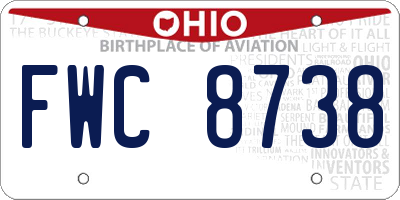 OH license plate FWC8738