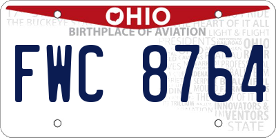 OH license plate FWC8764