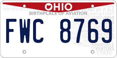 OH license plate FWC8769