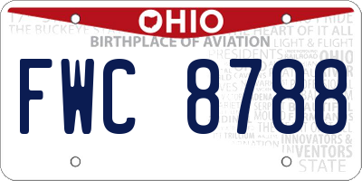 OH license plate FWC8788