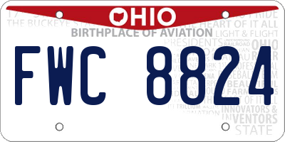 OH license plate FWC8824