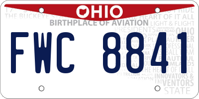 OH license plate FWC8841