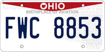 OH license plate FWC8853