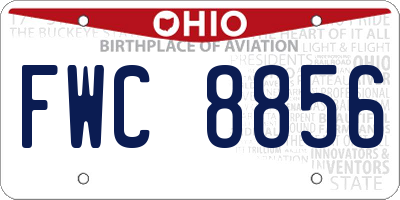 OH license plate FWC8856