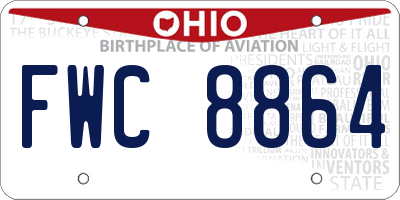 OH license plate FWC8864