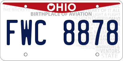 OH license plate FWC8878