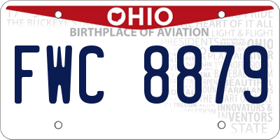OH license plate FWC8879
