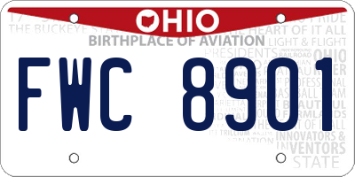 OH license plate FWC8901