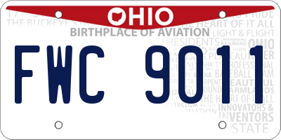 OH license plate FWC9011
