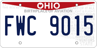 OH license plate FWC9015