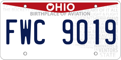 OH license plate FWC9019
