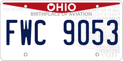 OH license plate FWC9053