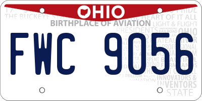 OH license plate FWC9056