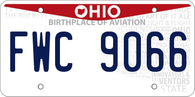 OH license plate FWC9066