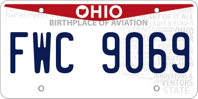OH license plate FWC9069
