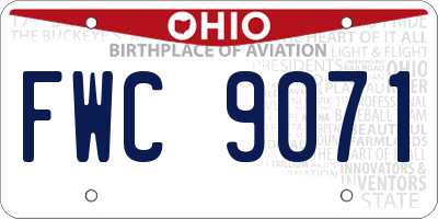 OH license plate FWC9071