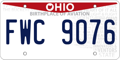 OH license plate FWC9076
