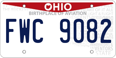 OH license plate FWC9082