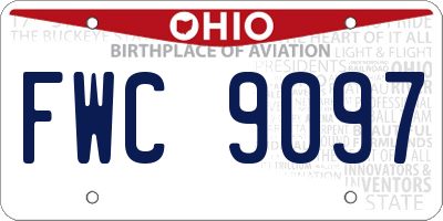 OH license plate FWC9097