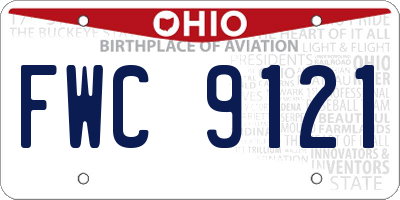 OH license plate FWC9121